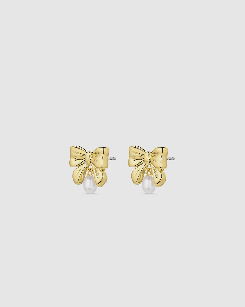 GOR Bow Pearl Earrings