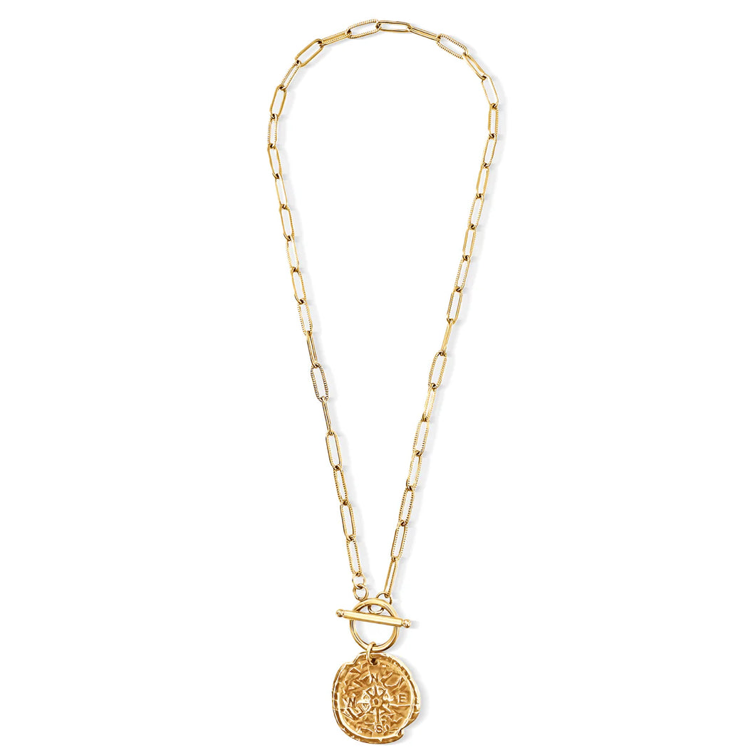 EV Asher Compass Toggle Necklace