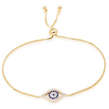 Load image into Gallery viewer, CZ Evil Eye Lariat Bracelet
