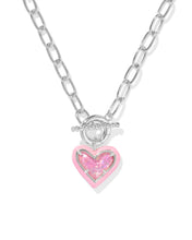 Load image into Gallery viewer, KS Ari Heart Enamel Frame Link and Chain Necklace
