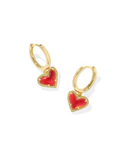 Load image into Gallery viewer, KS Ari Heart Huggie Earrings
