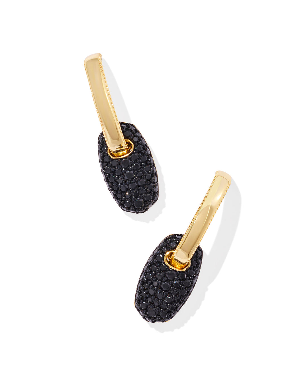 KS Bailey Pave Huggie Earrings