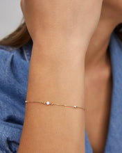 Load image into Gallery viewer, KS 14k Floating Lab Grown White Diamond Delicate Chain Bracelet
