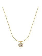 Load image into Gallery viewer, Tai 925 SAN-0114 Pave Disc Necklace
