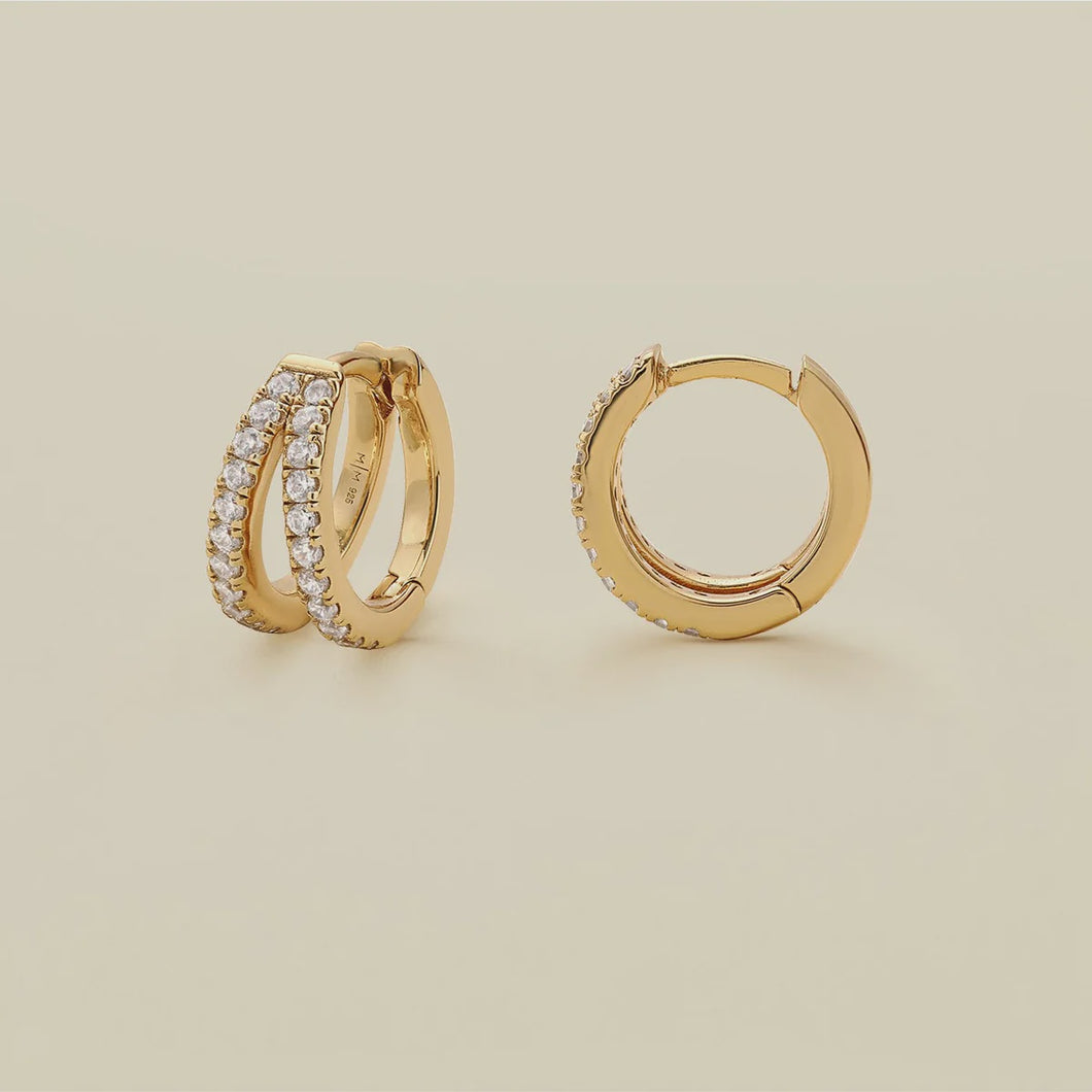 MBM CZ Split Hoop Earrings