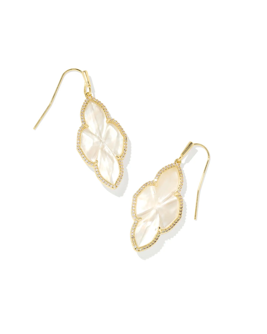 KS Abbie Pave Frame Drop Earrings