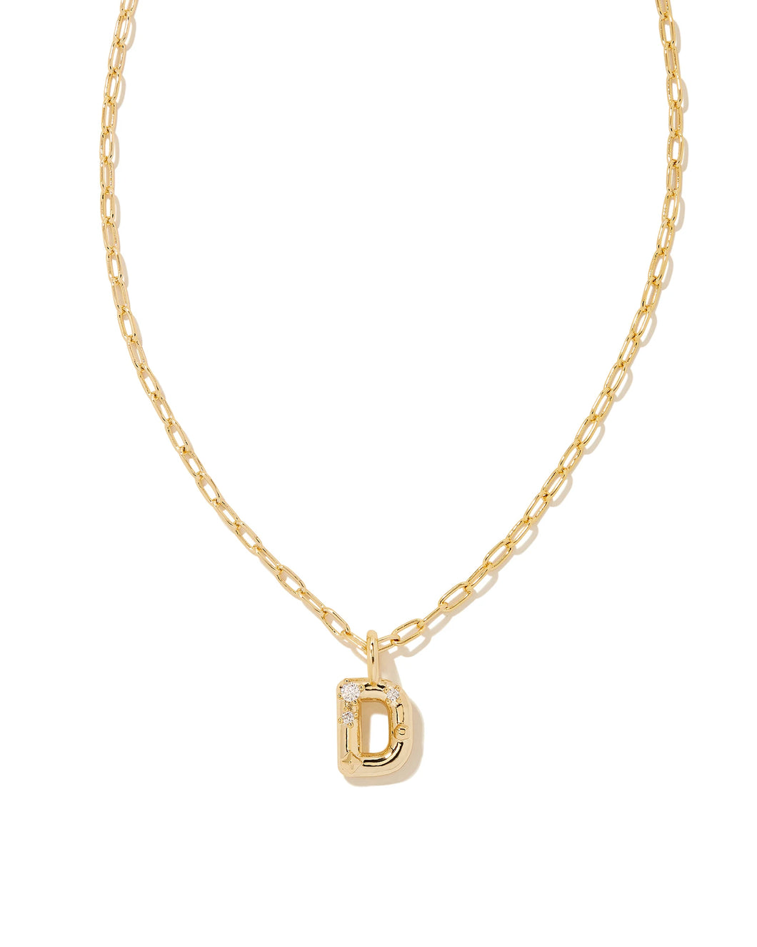 KS Crystal Letter D Necklace