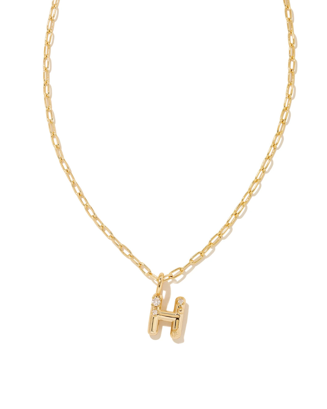 KS Crystal Letter H Necklace