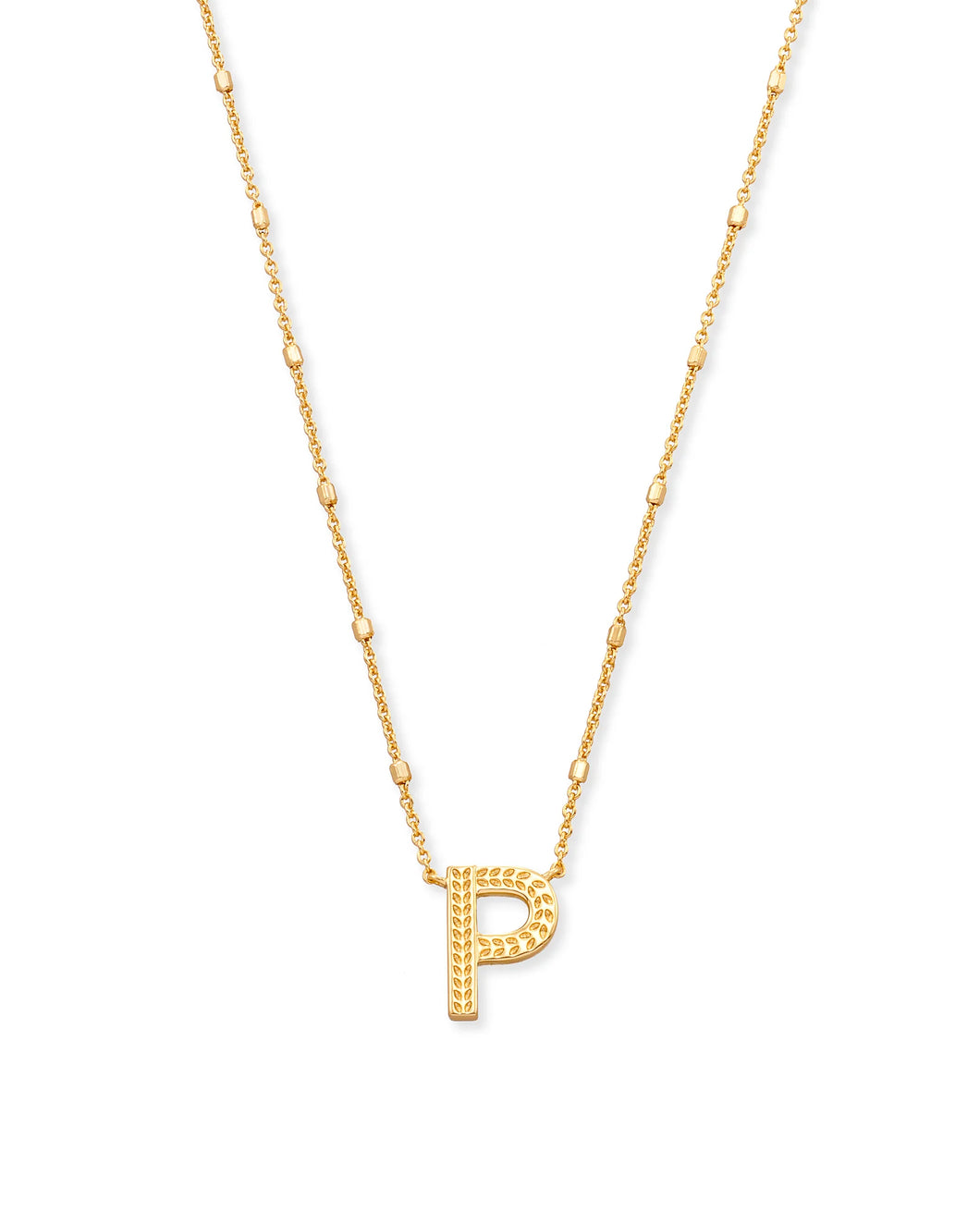 KS Letter P Pendant Necklace