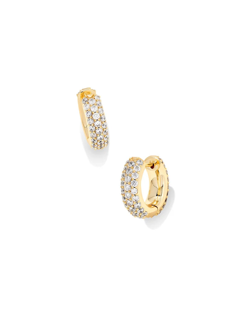 KS Mikki Pave Huggie Earrings