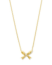 Load image into Gallery viewer, KS 14k Diamond Accent Bow Necklace
